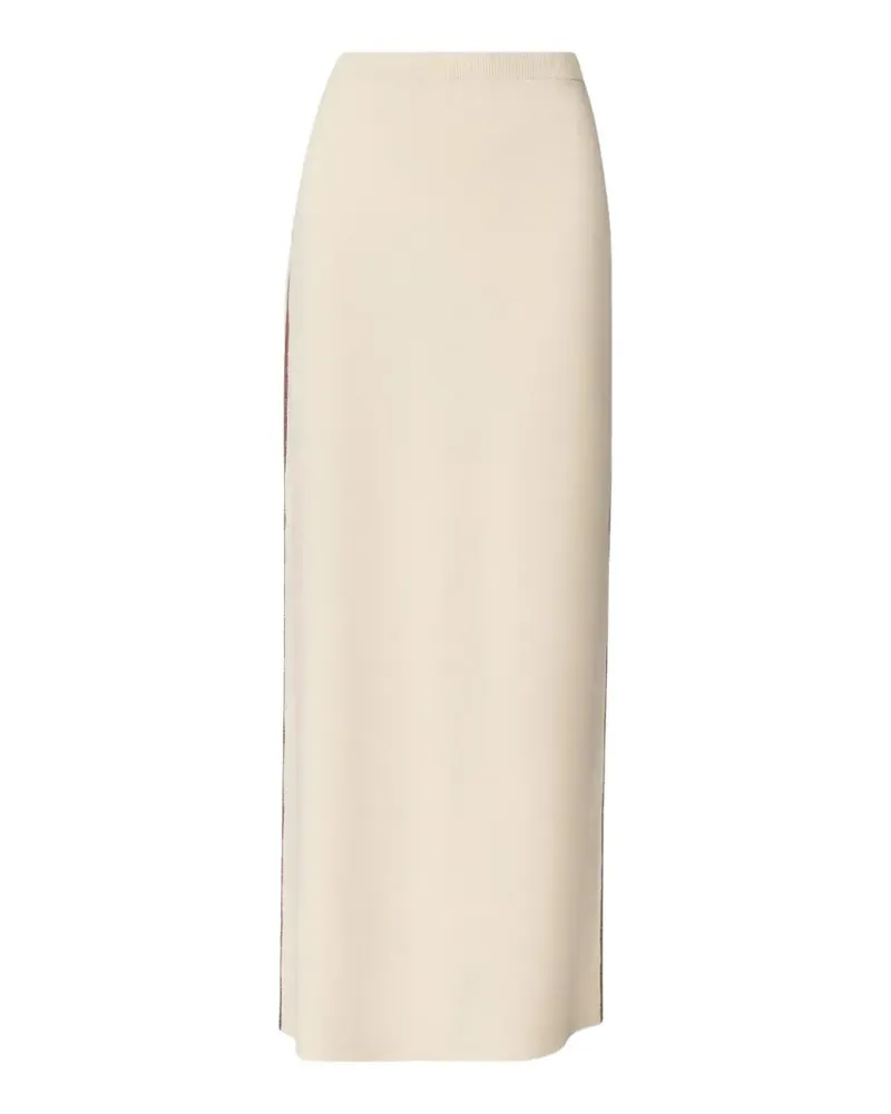 Fabiana Filippi contrast-trim pencil skirt - Nude Nude