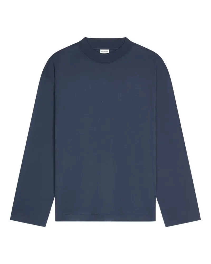 Dries van Noten Langarmshirt aus Baumwolle - Blau Blau