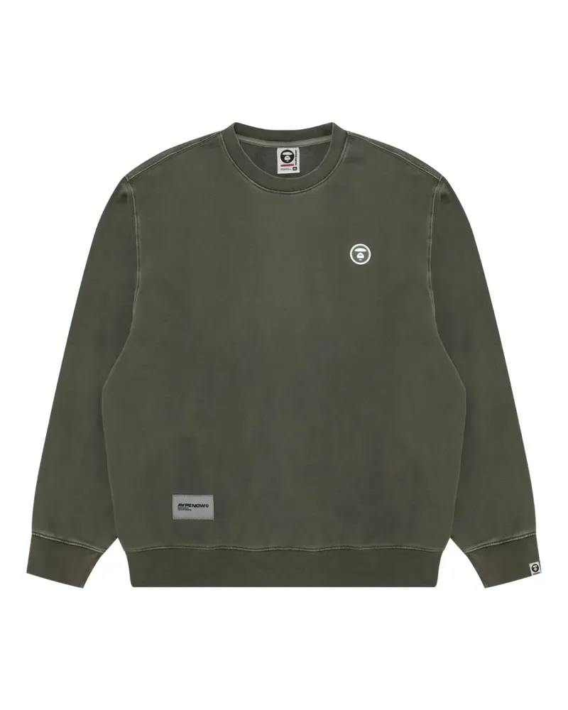 BAPE Sweatshirt mit Logo-Patch - Grün Grün