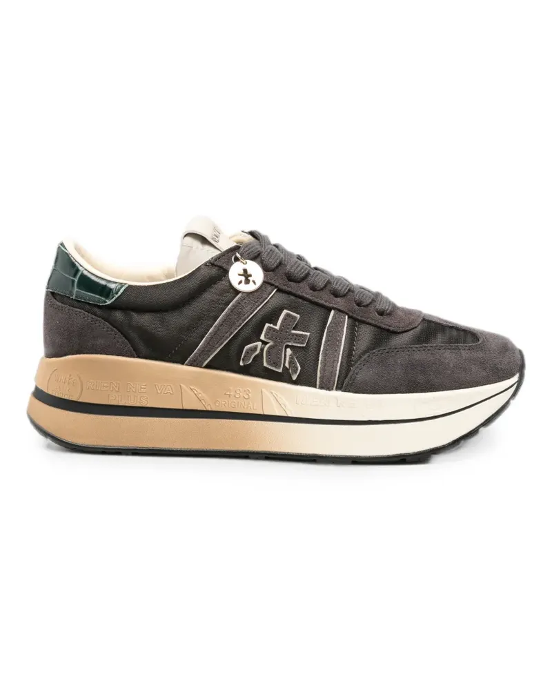 Premiata Bethcoin logo-patch sneakers - Braun Braun