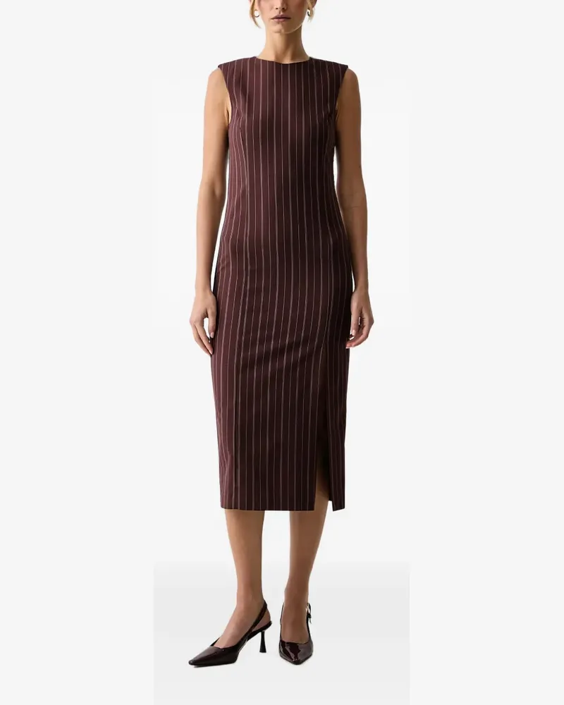 Patrizia Pepe Kleid mit Nadelstreifen - Braun Braun