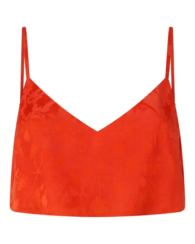 Pinko Blumenoberteil mit V-Ausschnitt - Orange Orange
