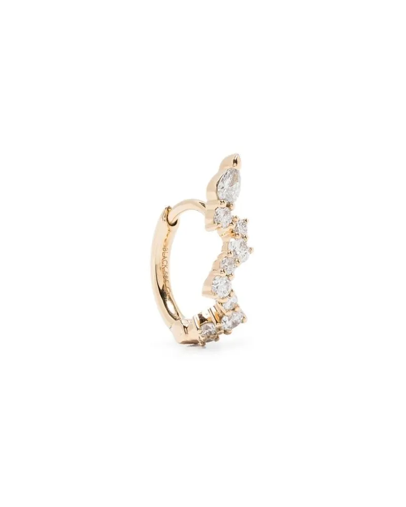 Maria Black 14kt yellow gold Concrete Sky diamond huggie earring Gold