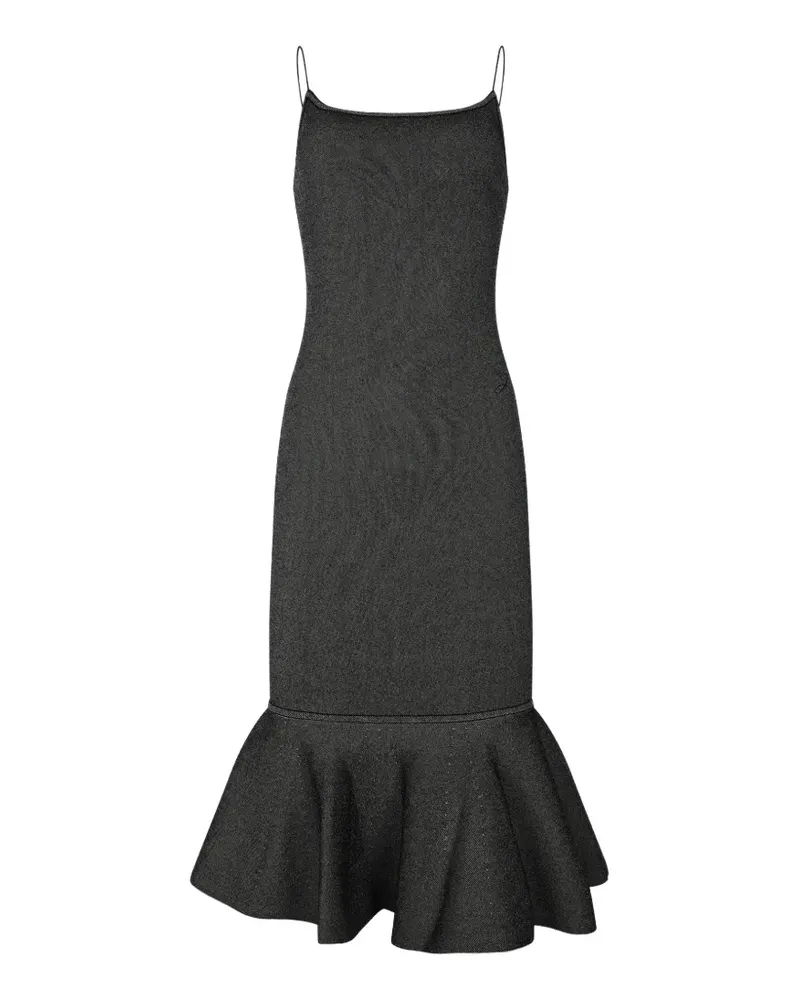 Jacquemus Midikleid mit Spaghettiträgern - Grau Grau