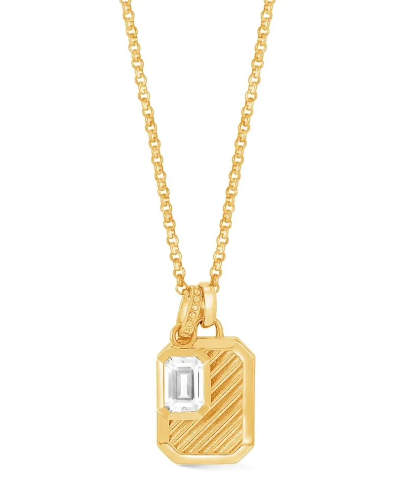 Dower & Hall Topaz Octagon Humbug Halskette - Gold Gold