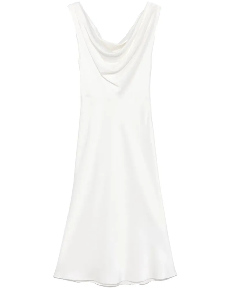 Blumarine Midikleid mit drapiertem Ausschnitt - Weiß Weiß