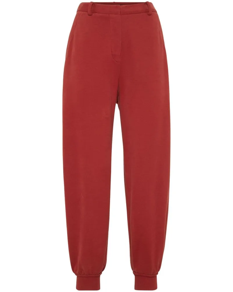 Brunello Cucinelli Jogginghose mit hohem Bund - Rot Rot