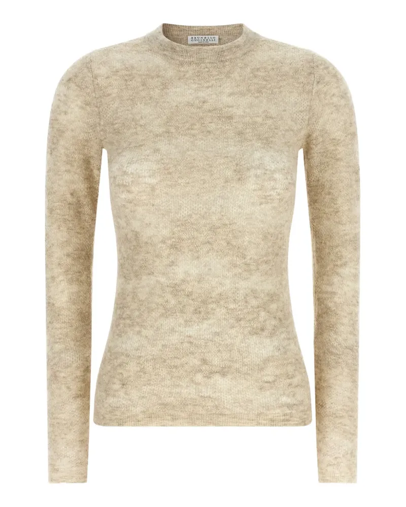 Brunello Cucinelli Pullover mit Rundhalsausschnitt - Nude Nude