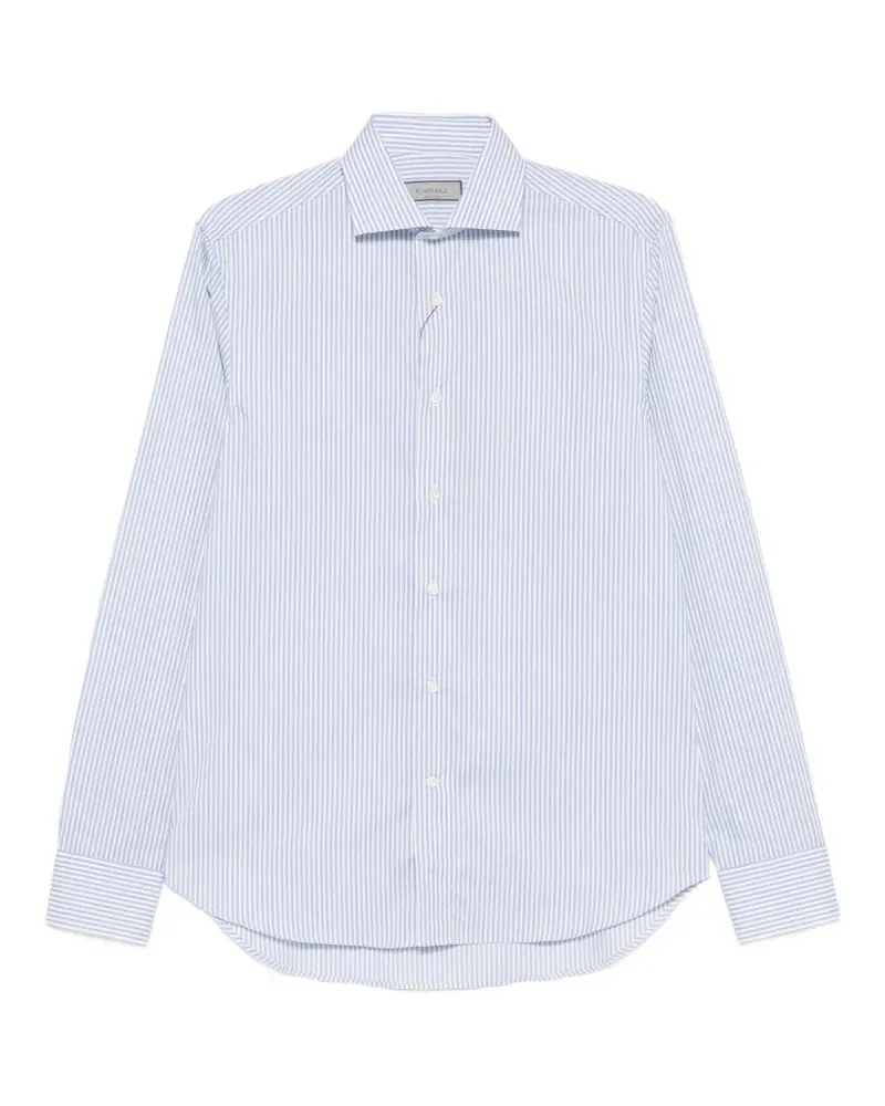 Canali Hemd mit Längsstreifen - Blau Blau