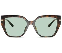 Sonnenbrille mit eckigem Gestell - Grün