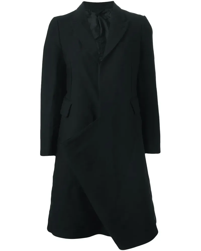 Comme des Garçons Asymmetrischer Mantel mit Drapierung - Schwarz Schwarz