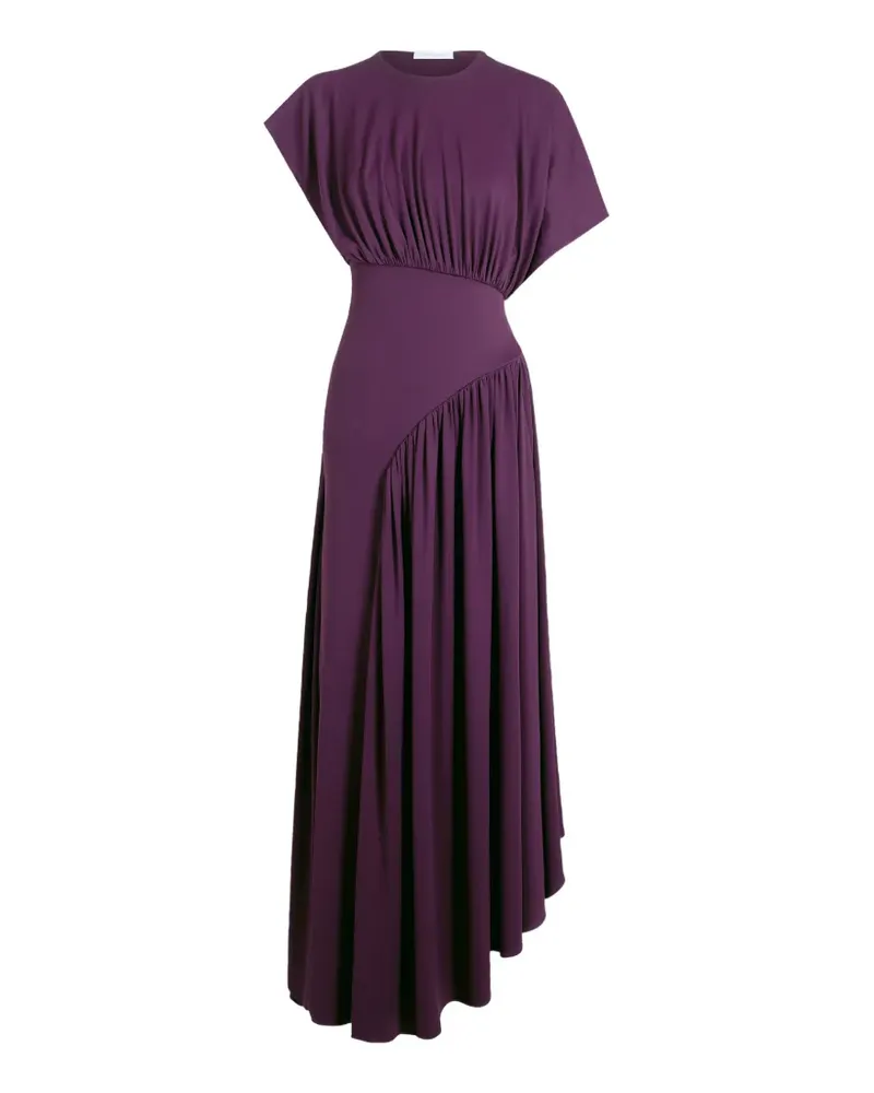 Paco Rabanne asymmetric ruched maxi dress - Violett Violett