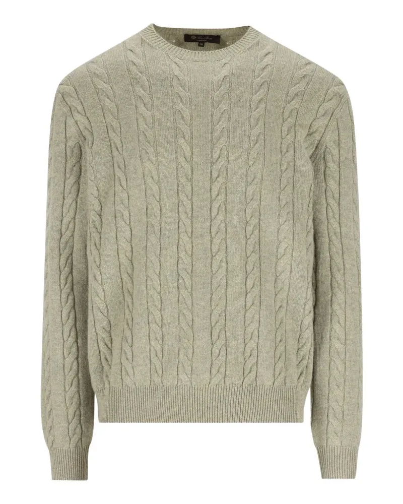 Loro Piana Cedar cable-knit crew-neck sweater - Grün Grün
