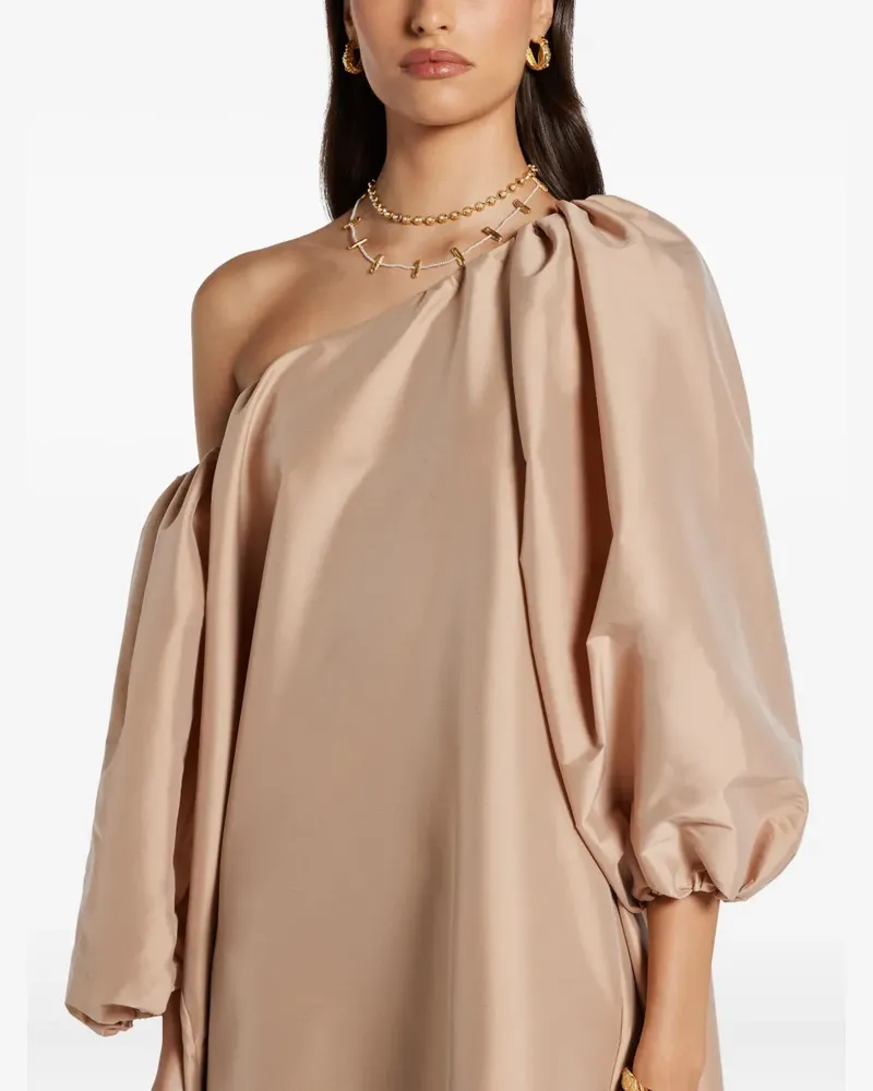 BERNADETTE Asymmetrisches Kleid mit Puffärmeln - Nude Nude
