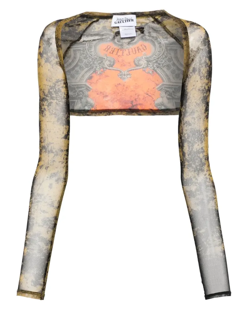 Jean Paul Gaultier Ärmel mit Print - Schwarz Schwarz