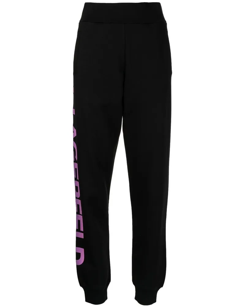 Karl Lagerfeld Jogginghose mit Logo-Print - Schwarz Schwarz