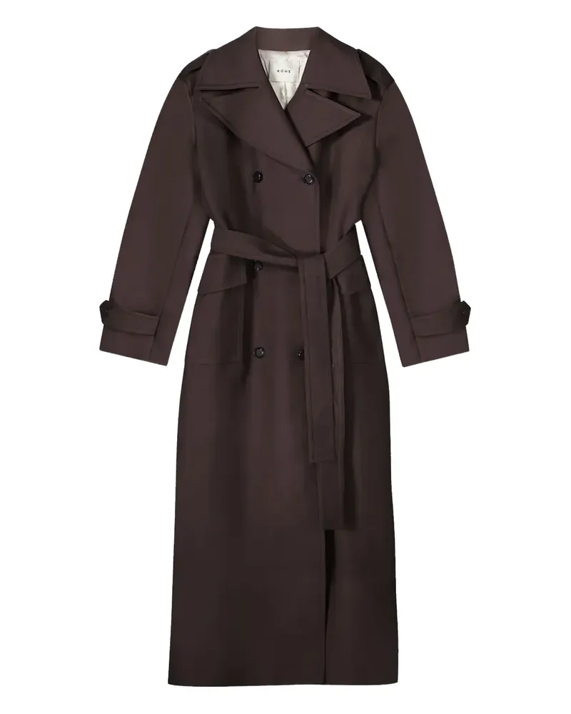 Róhe Claire double-breasted belted trench coat - Braun Braun