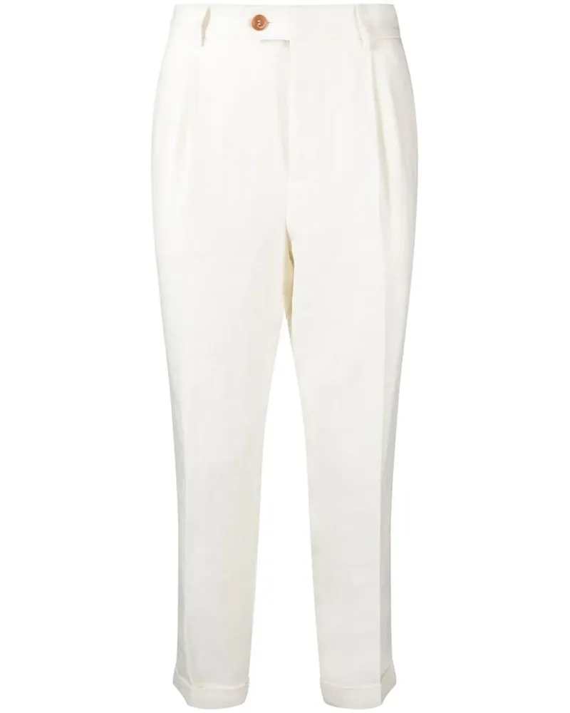 Brunello Cucinelli Klassische Cropped-Hose - Weiß Weiß