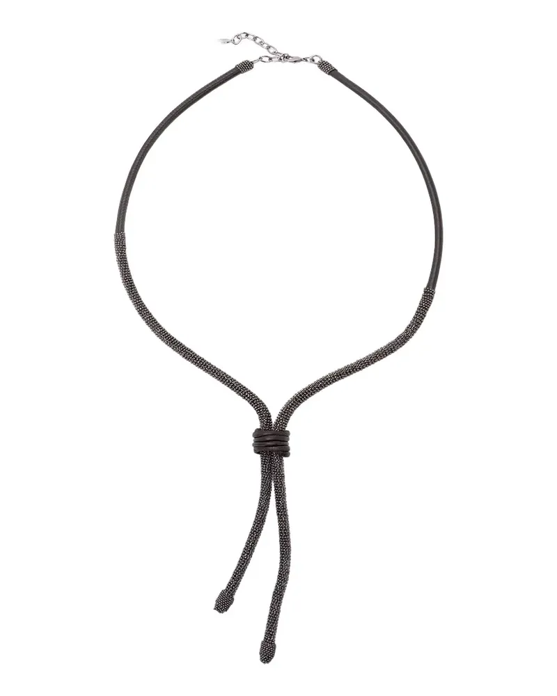 Brunello Cucinelli knot-detail necklace - Schwarz Schwarz