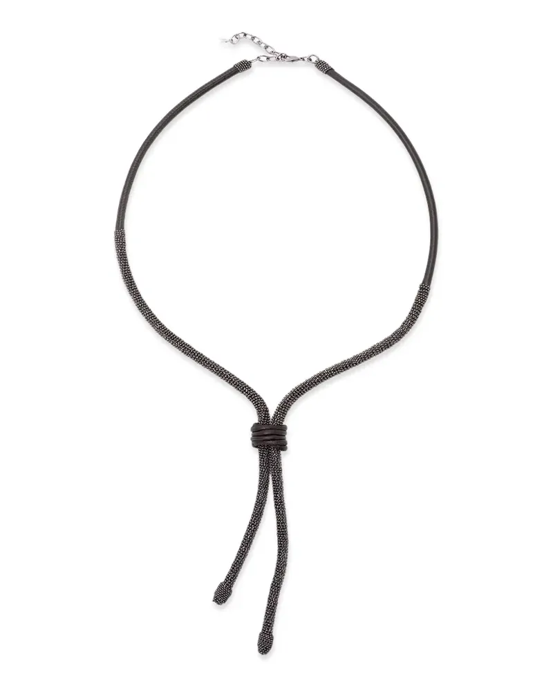 Brunello Cucinelli Halskette mit Knoten - Schwarz Schwarz