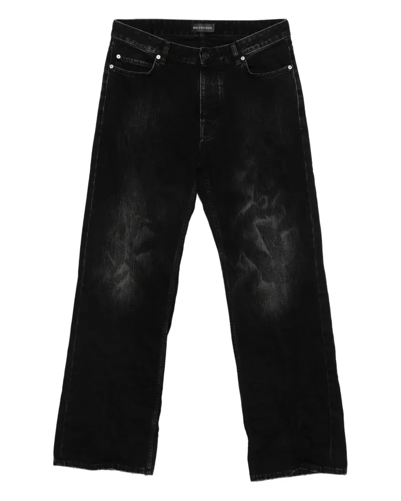 Balenciaga Jeans mit Knopfverschluss - Schwarz Schwarz