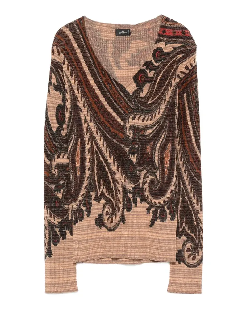 Etro Pullover mit Paisley-Print - Braun Braun