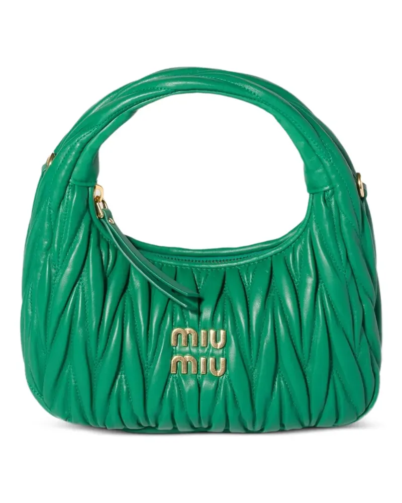 Miu Miu Wander Tasche aus Matelassé-Nappaleder - Grün Grün