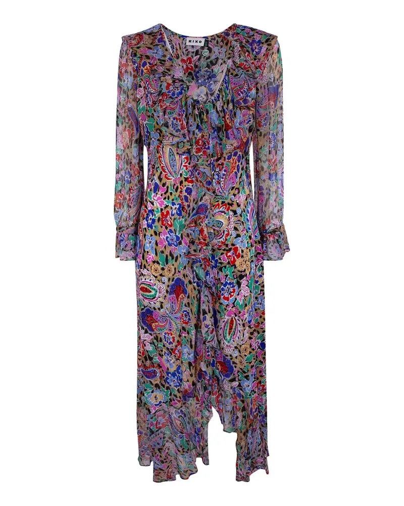 RIXO Grayce ruffled asymmetric dress - Violett Violett