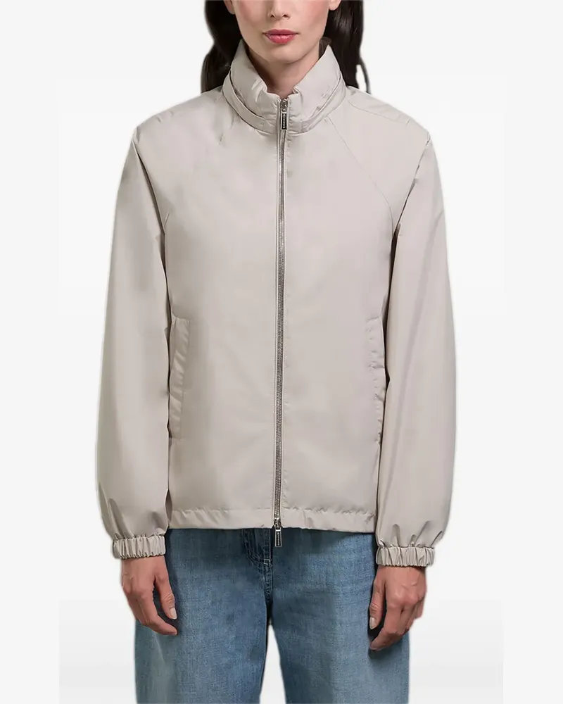 MOORER Cylia detachable-hood bomber jacket - Nude Nude