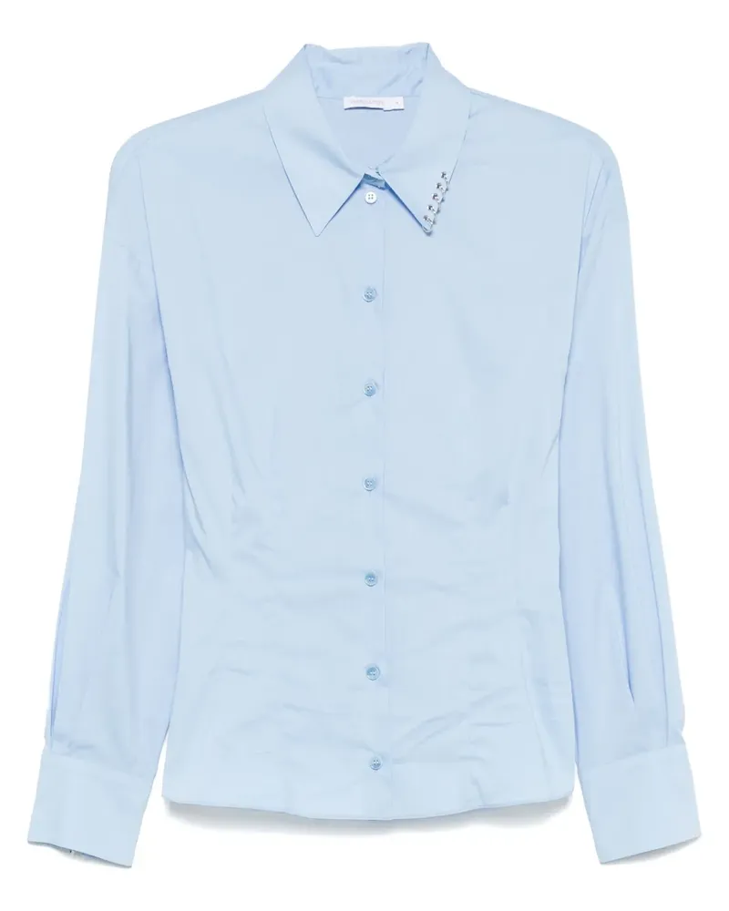 Patrizia Pepe Hemd mit Ringdetail - Blau Blau