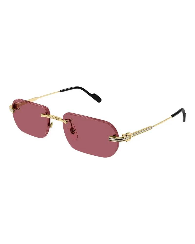 Cartier Sonnenbrille mit rundem Gestell - Gold Gold