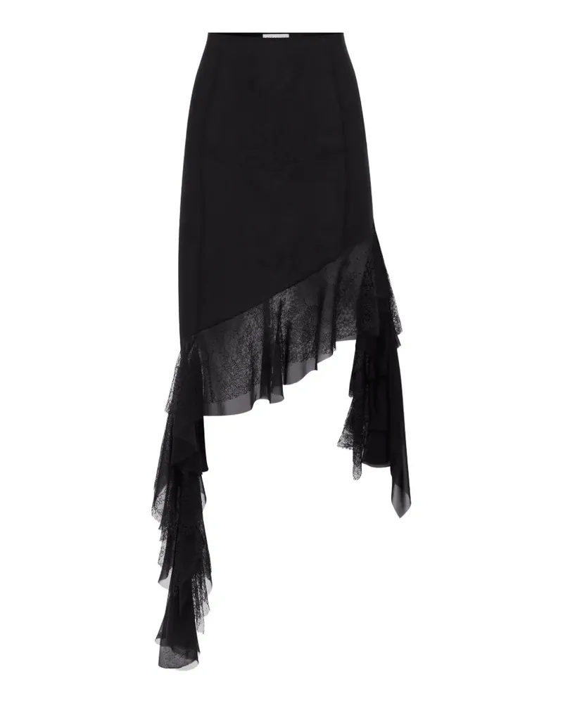 Nina Ricci Asymmetrischer Midirock - Schwarz Schwarz