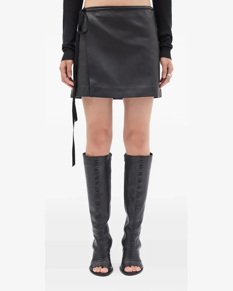 Ann Demeulemeester Jolien Minirock mit Schnürung - Schwarz Schwarz