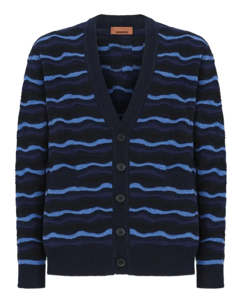 Missoni Cardigan mit Wellenmuster - Blau Blau