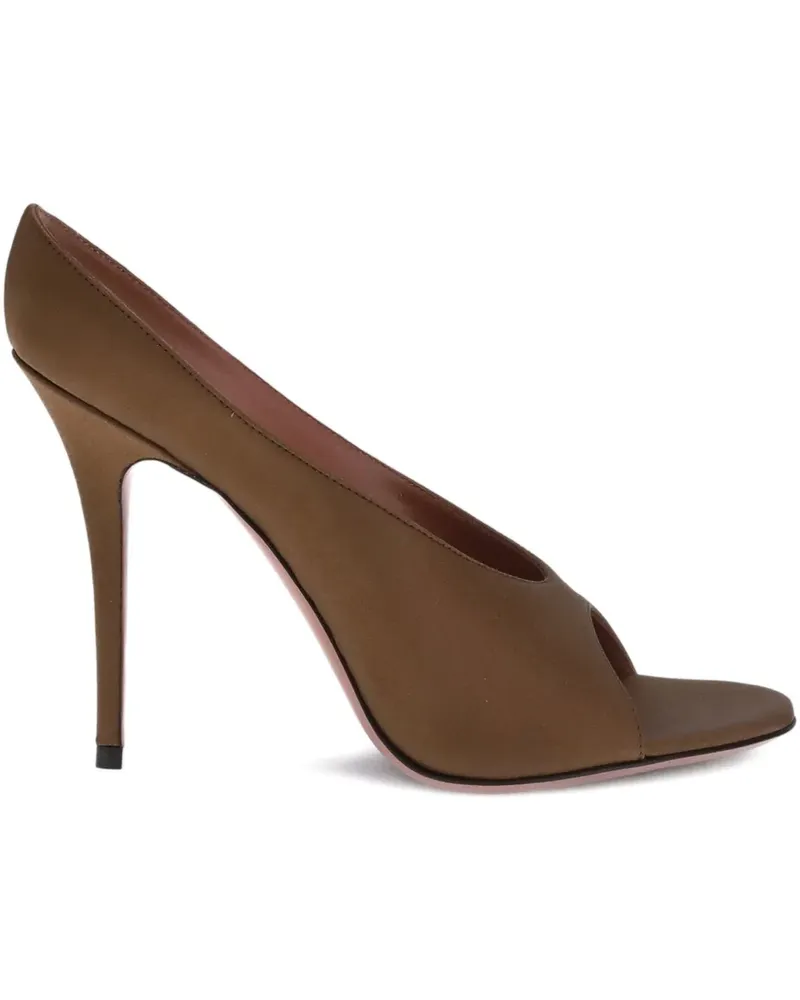 Amina Muaddi Anok Peeptoe-Sandalen 105mm - Braun Braun