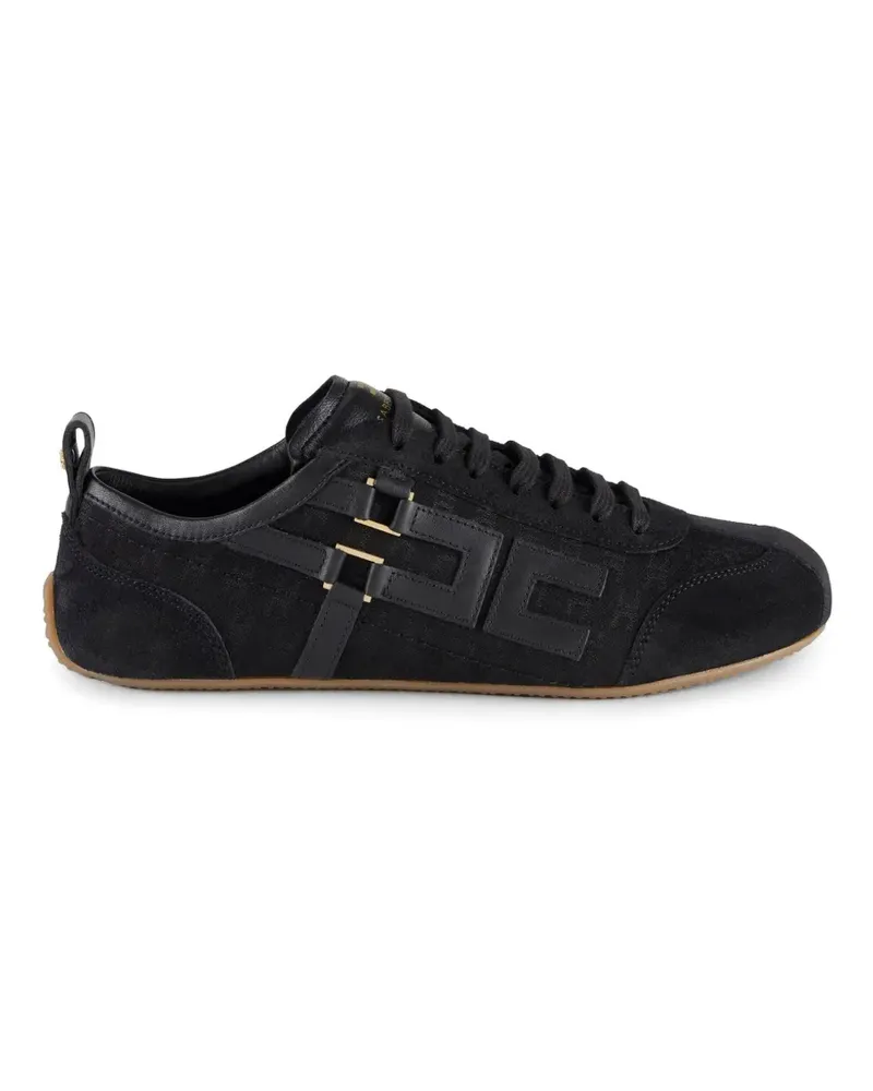 Elisabetta Franchi monogram embroidered sneakers - Schwarz Schwarz