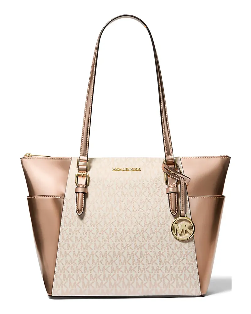Michael Kors Charlotte metallic tote bag - Nude Nude