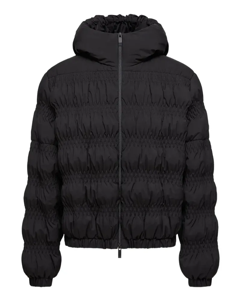 Moncler zip-up hooded jacket - Schwarz Schwarz