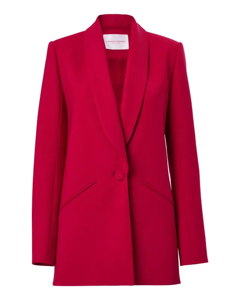 Carolina Herrera New York single-breasted shawl-collar blazer - Rot Rot