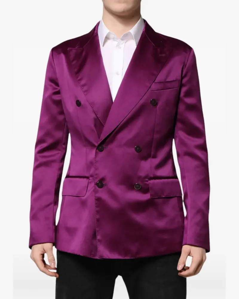 Dolce & Gabbana double-breasted silk blazer - Violett Violett