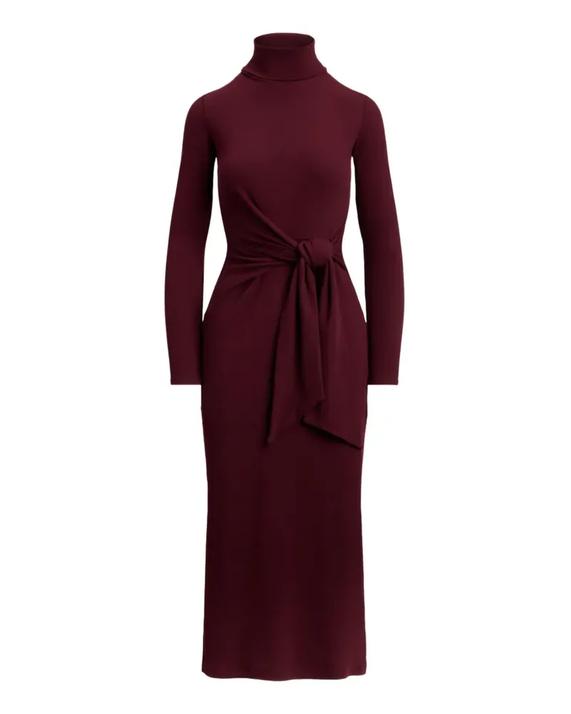 Ralph Lauren tie-front turtleneck dress - Rot Rot