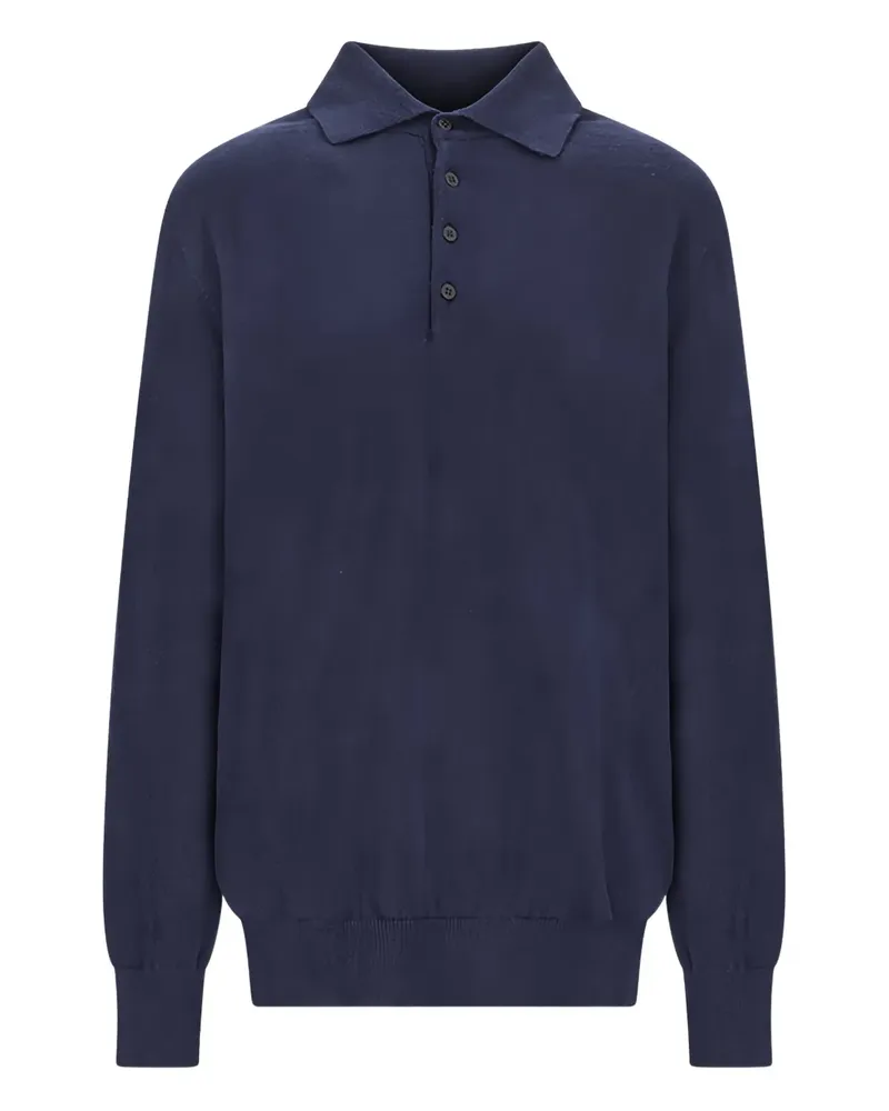 Canessa Pullover mit Poloshirtkragen - Blau Blau