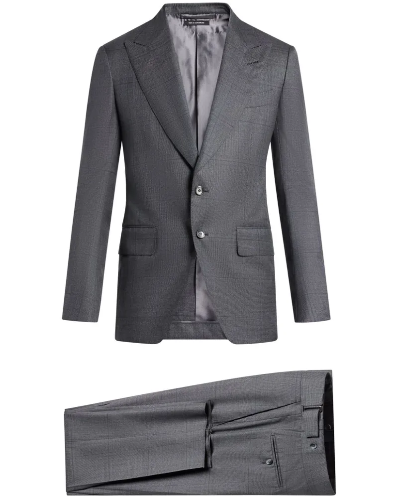 Tom Ford Einreihiger Anzug - Grau Grau