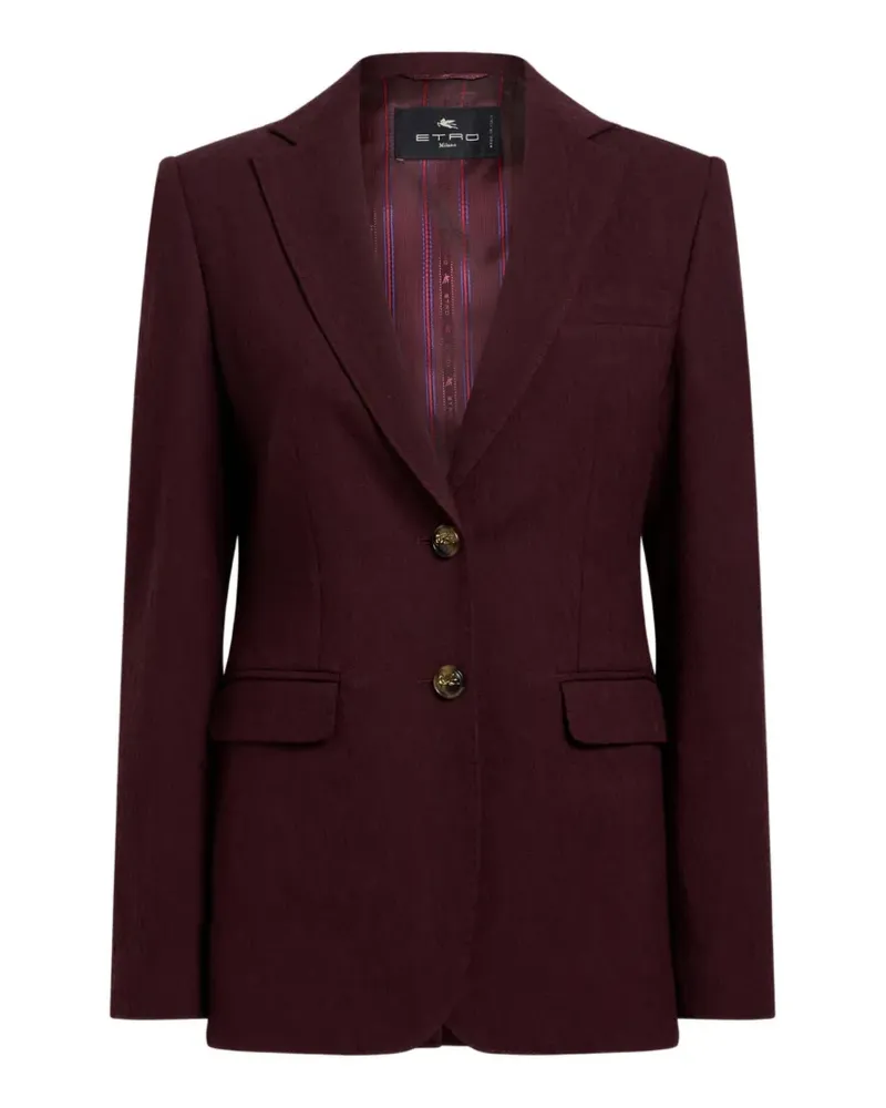 Etro single-breasted wool jacquard jacket with medallion motif - Rot Rot