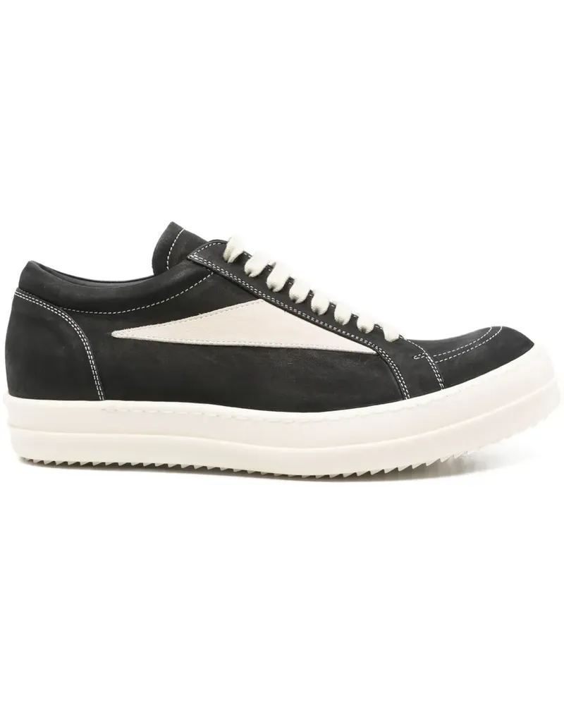 Rick Owens Sneakers mit Kontrasteinsätzen - Schwarz Schwarz