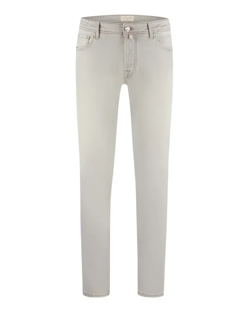Jacob Cohën logo-patch slim-fit jeans - Grau Grau