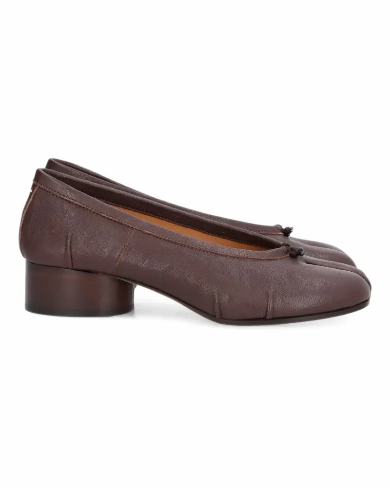 Maison Margiela Tabi leather pumps - Braun Braun