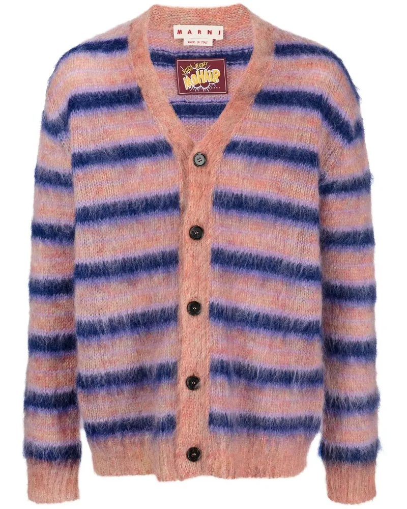 Marni Gestreifter Cardigan - Rosa Rosa