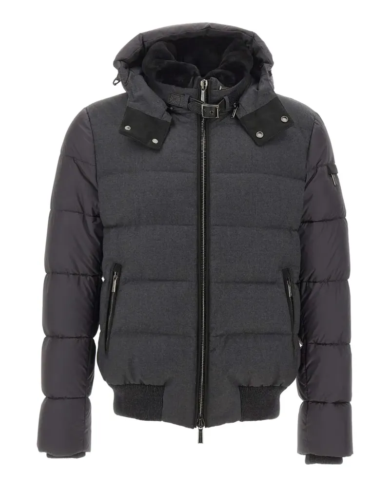 MOORER Wright quilted down jacket - Grau Grau