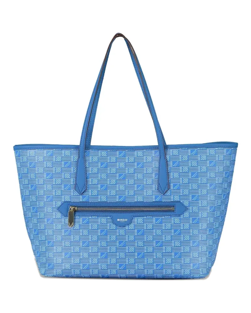 Moreau Paris medium Monaco monogram tote bag - Blau Blau